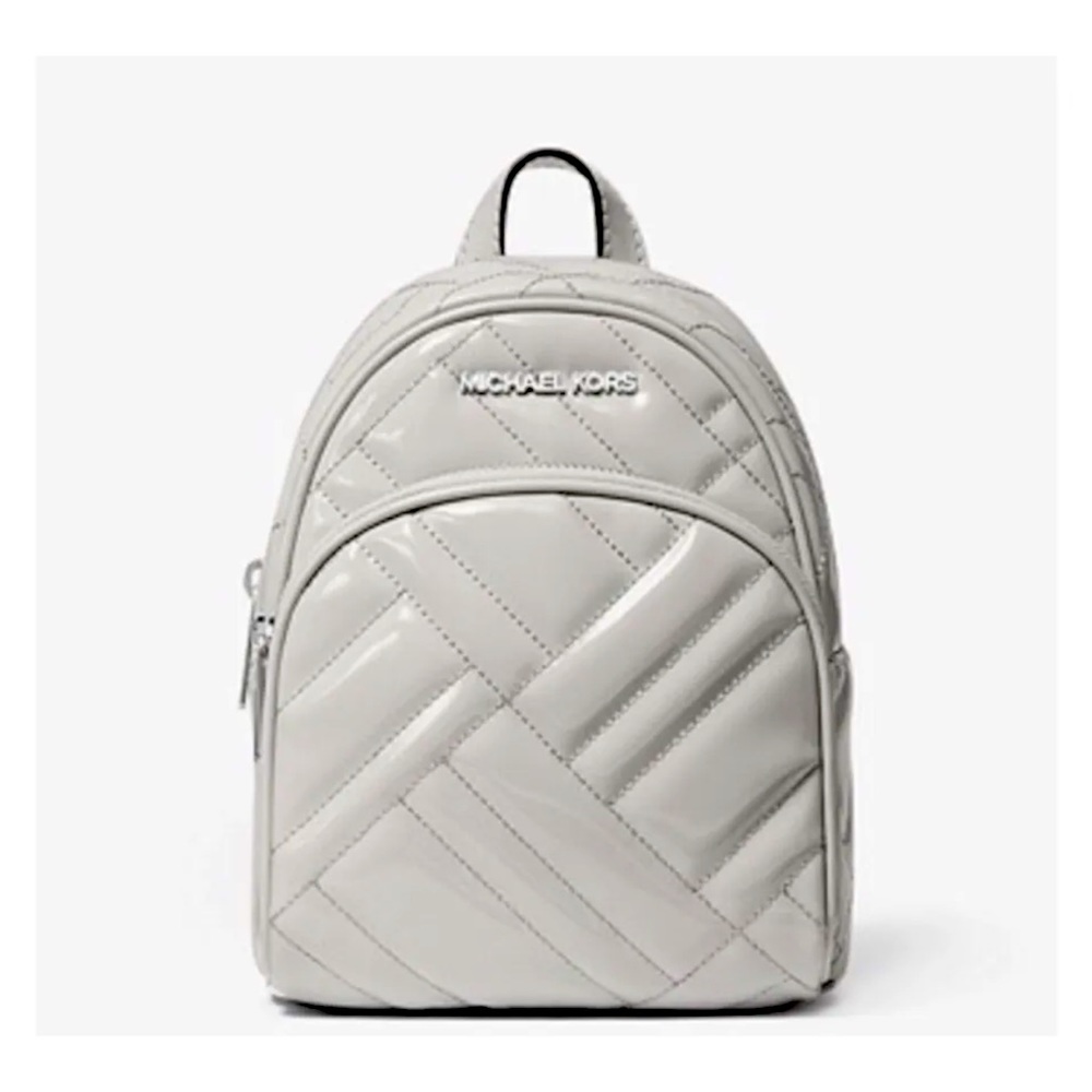 NWT Michael Kors ABBEY XS MINI Backpack Grey Aluminum